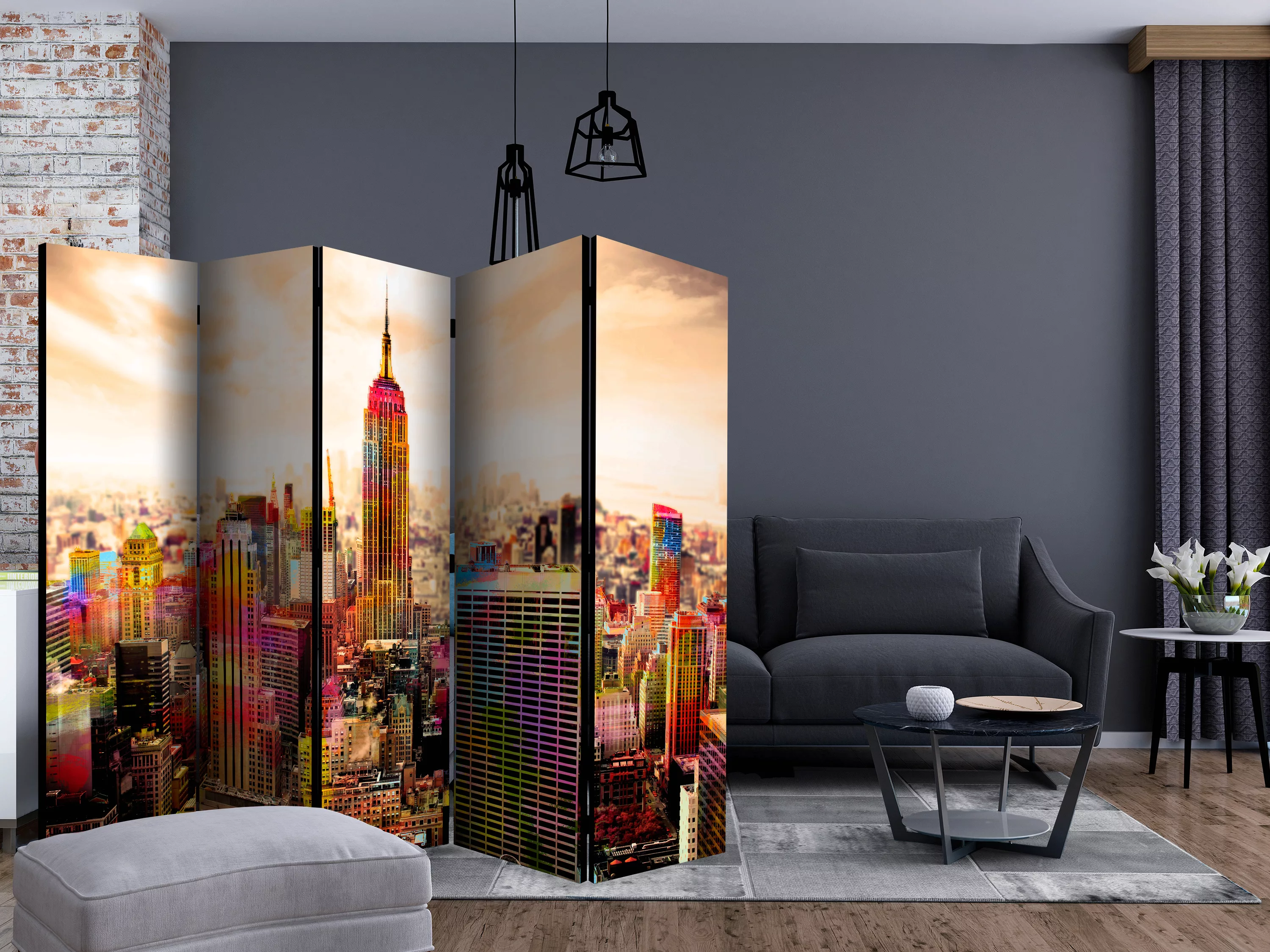 5-teiliges Paravent - Colors Of New York City Iii Ii [room Dividers] günstig online kaufen