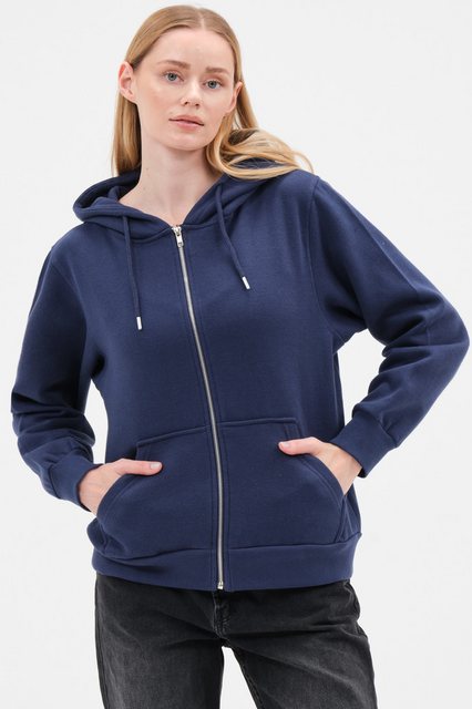 Smith & Solo Kapuzenpullover Damen - Sweatshirt mit Reißverschluss Zipper H günstig online kaufen