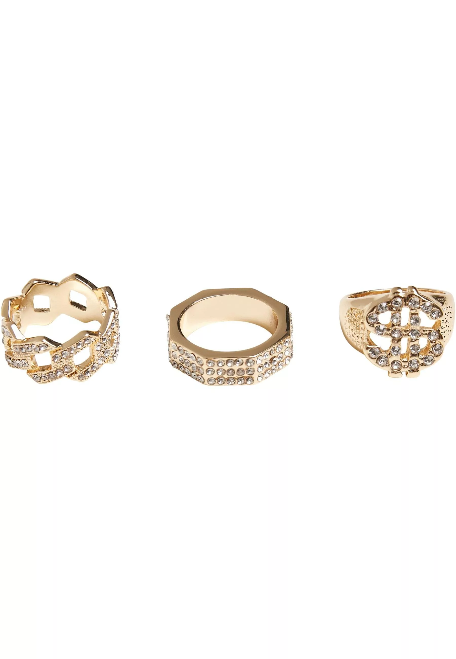 URBAN CLASSICS Schmuckset "Urban Classics Unisex Dollar Ring 3-Pack", (1 tl günstig online kaufen