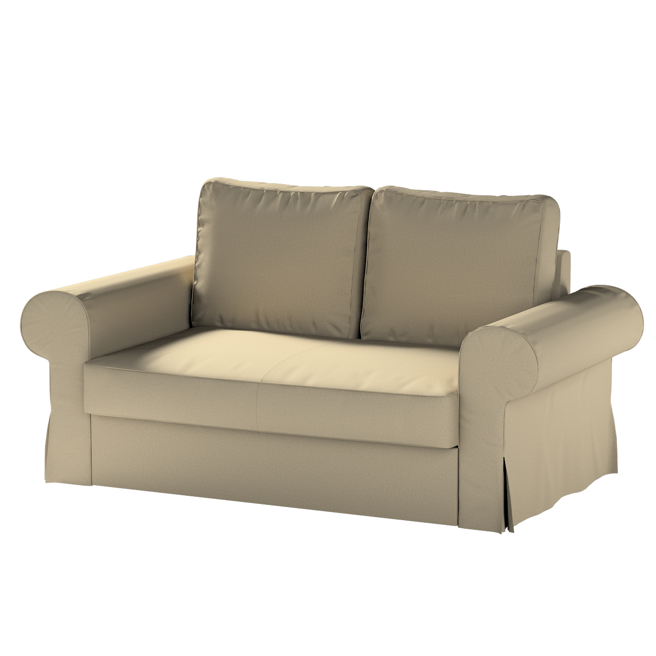 Bezug für Backabro 2-Sitzer Sofa ausklappbar, dunkelbeige, Bezug für Backab günstig online kaufen
