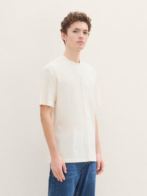 TOM TAILOR Denim T-Shirt Relaxed T-Shirt mit Struktur günstig online kaufen