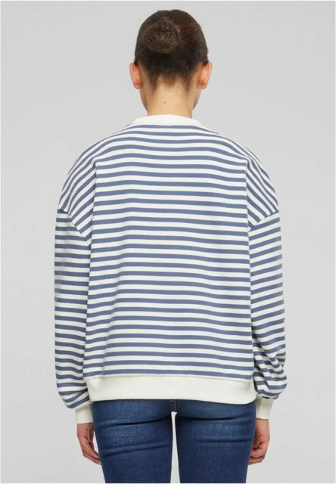 URBAN CLASSICS Rundhalspullover Ladies Oversized Striped Crewneck günstig online kaufen