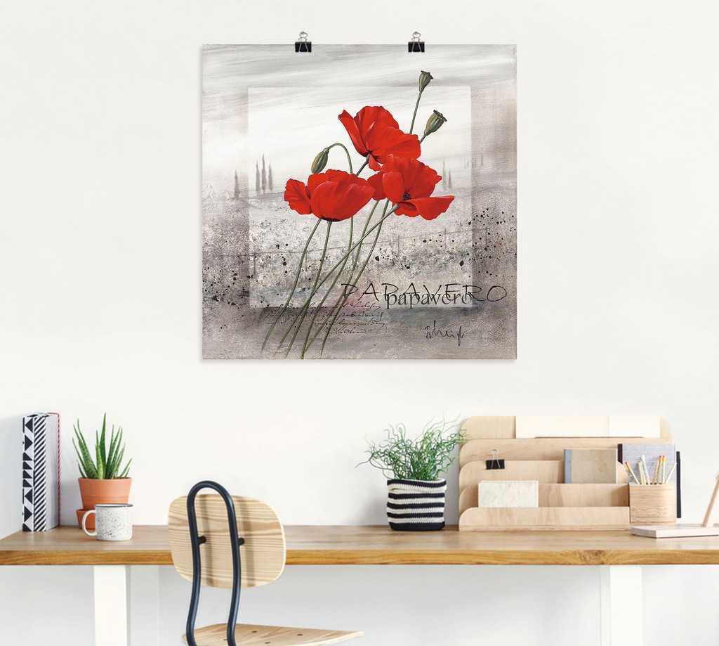 Artland Wandbild »Mohnblumen«, Blumen, (1 St.), als Leinwandbild, Poster, W günstig online kaufen