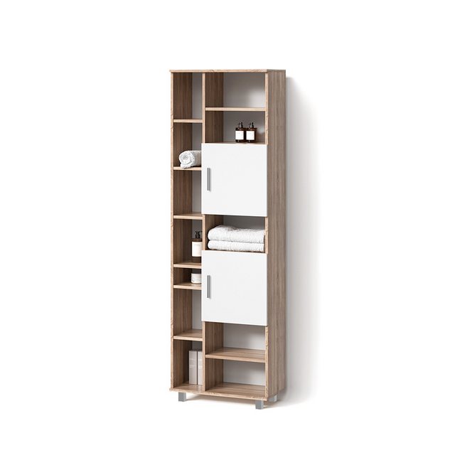 Livinity® Hochschrank Eisak, Sonoma/Braun, 60 x 190 cm günstig online kaufen