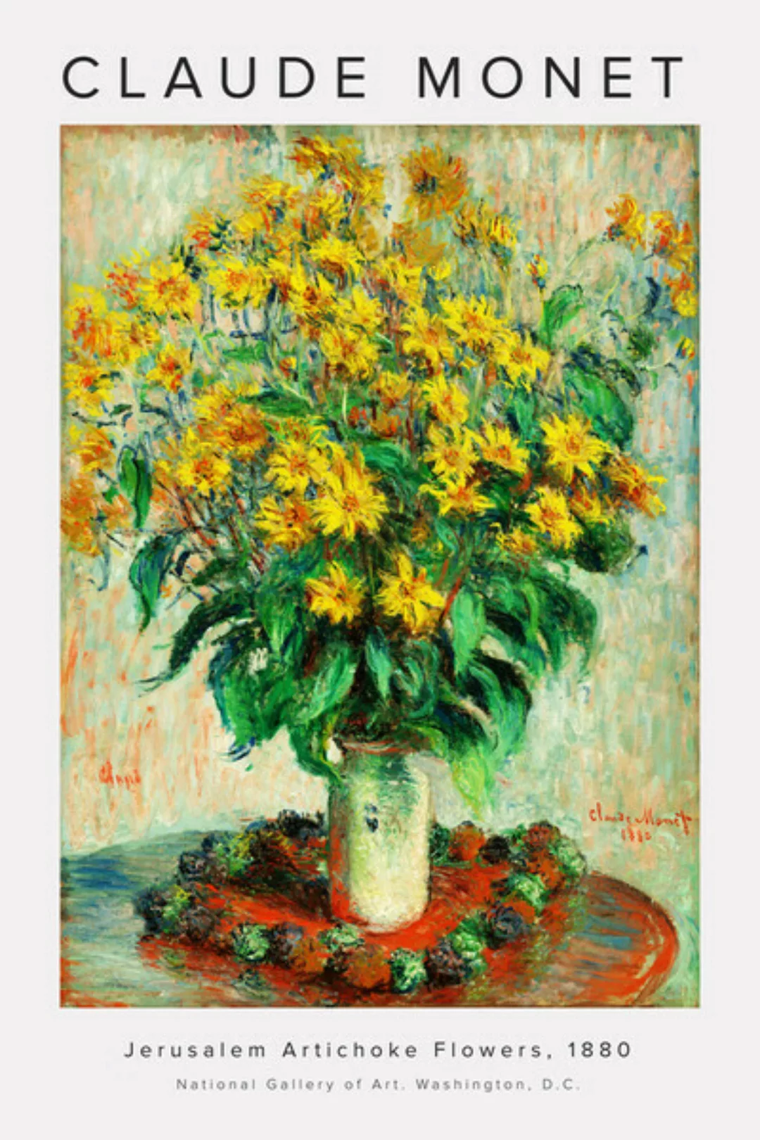 Poster / Leinwandbild - Claude Monet - Jerusalem Artichoke Flowers günstig online kaufen