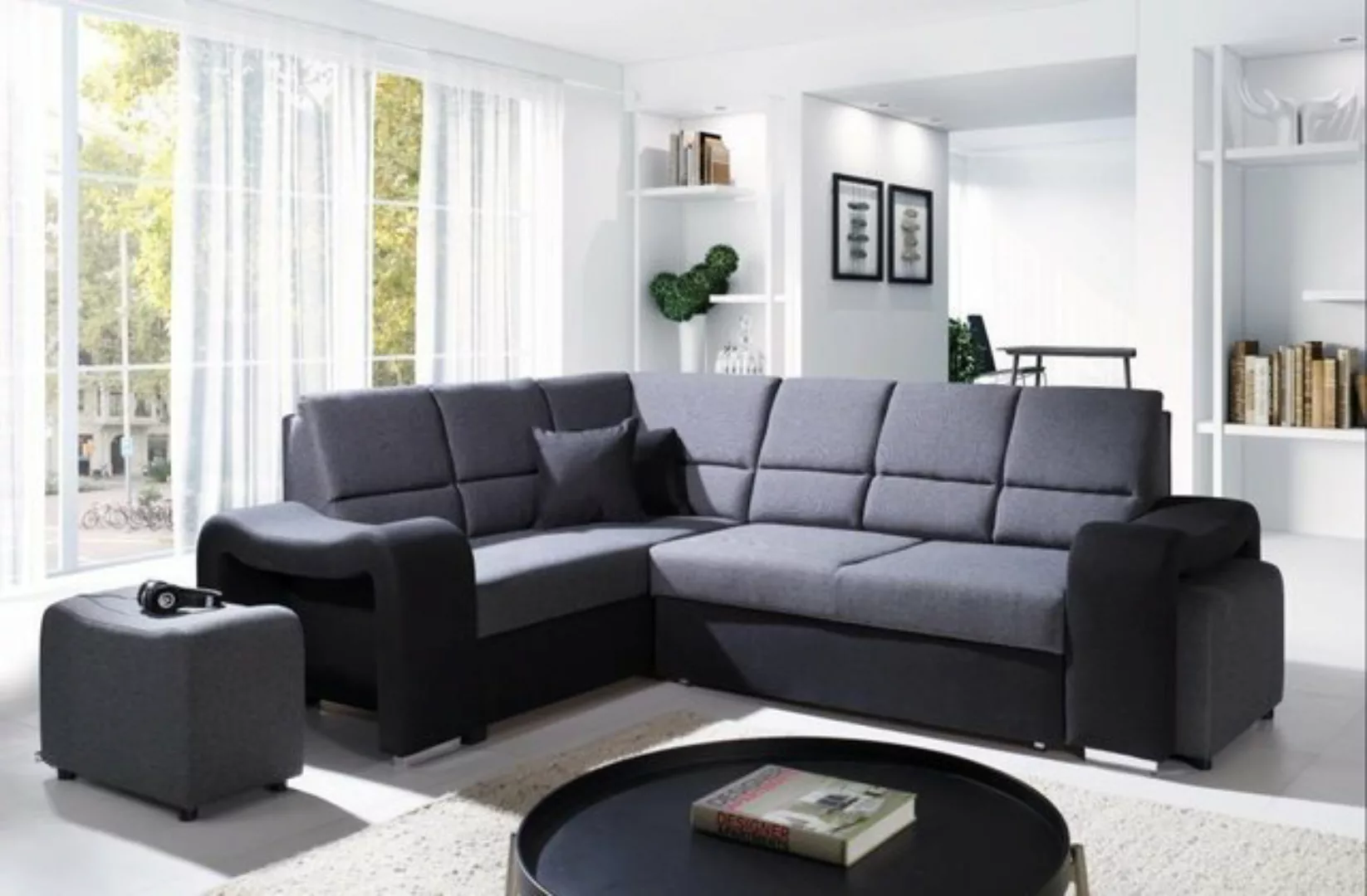 JVmoebel Ecksofa Sofa Schlafsofa Designer Sofa mit Bettfunktion + Bettkaste günstig online kaufen