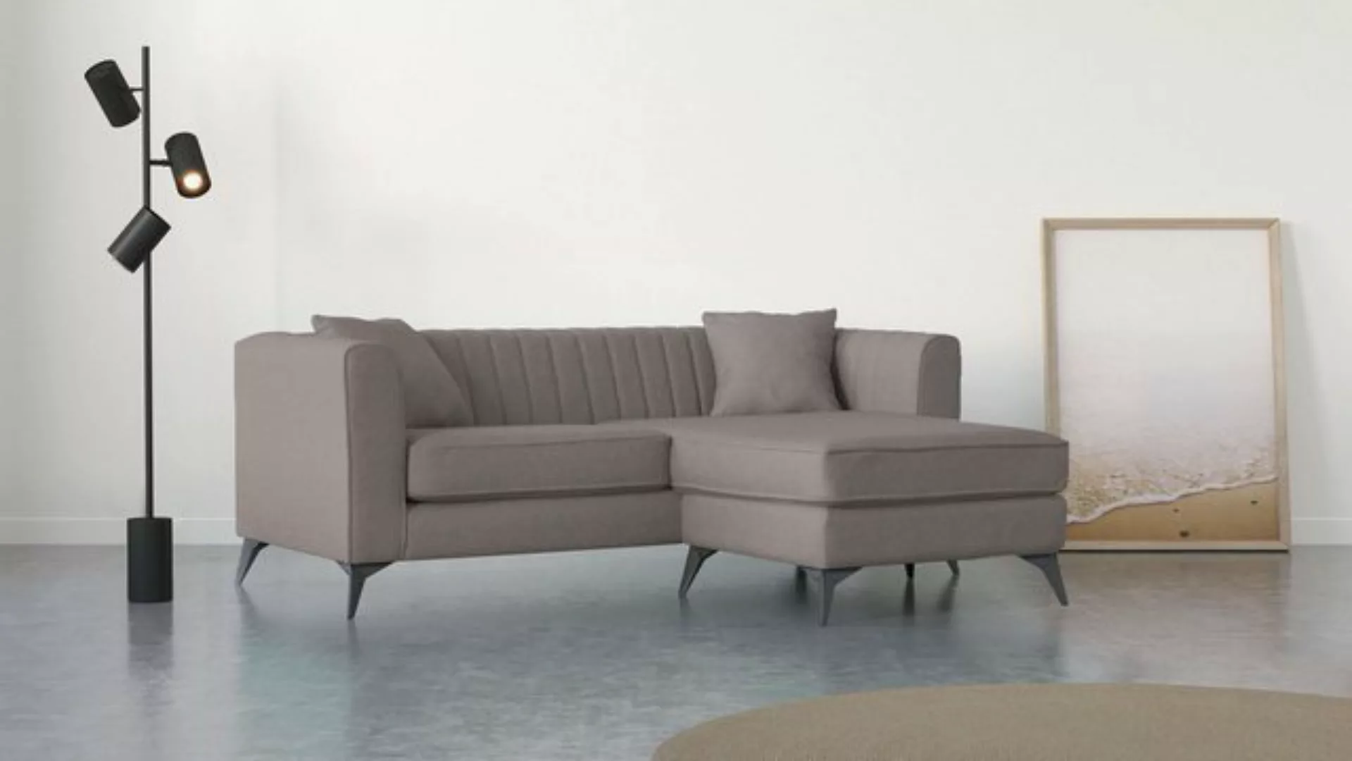 Places of Style Ecksofa "MATTHEW B/T/H: 201/162/74 cm, ideal für kleine Räu günstig online kaufen