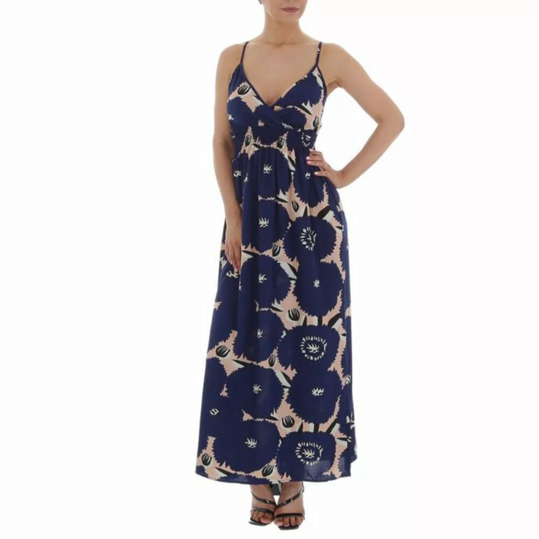 Ital-Design Sommerkleid Damen Freizeit Wickeloptik Geblümt Maxikleid in Dun günstig online kaufen