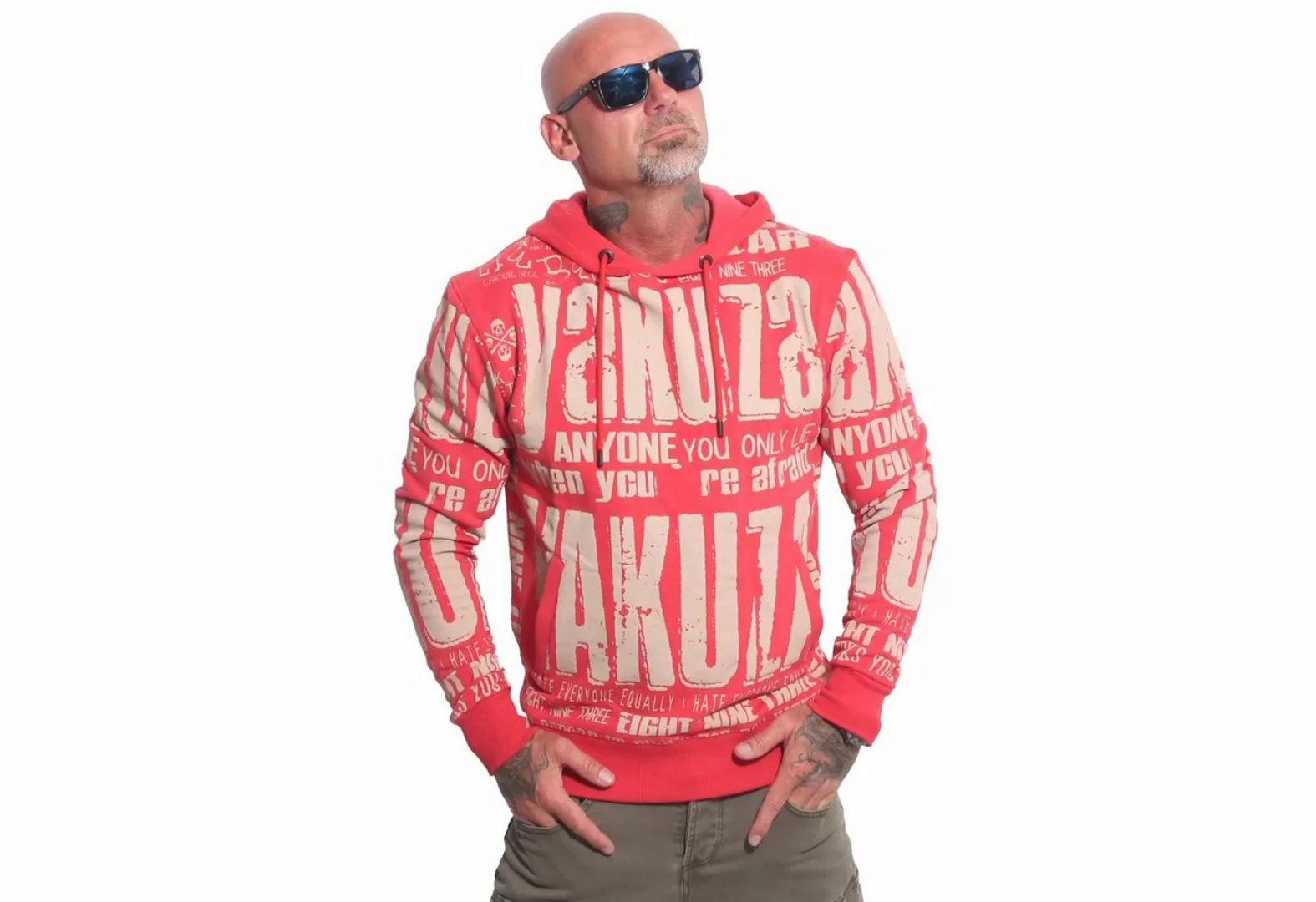 YAKUZA Hoodie Anyone Allover günstig online kaufen