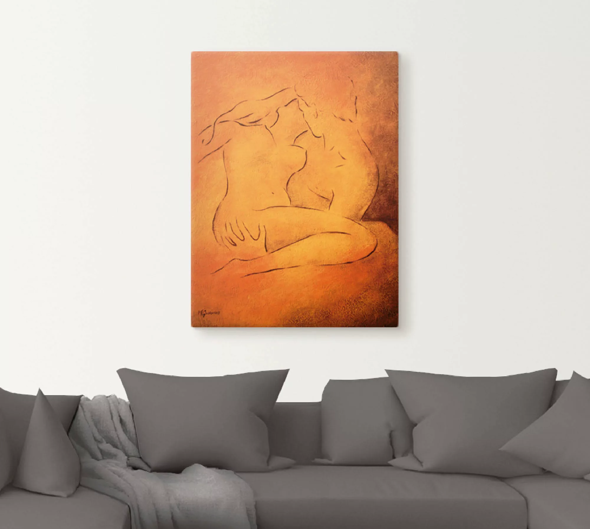 Artland Leinwandbild »Flammende Leidenschaft«, Paar, (1 St.), auf Keilrahme günstig online kaufen