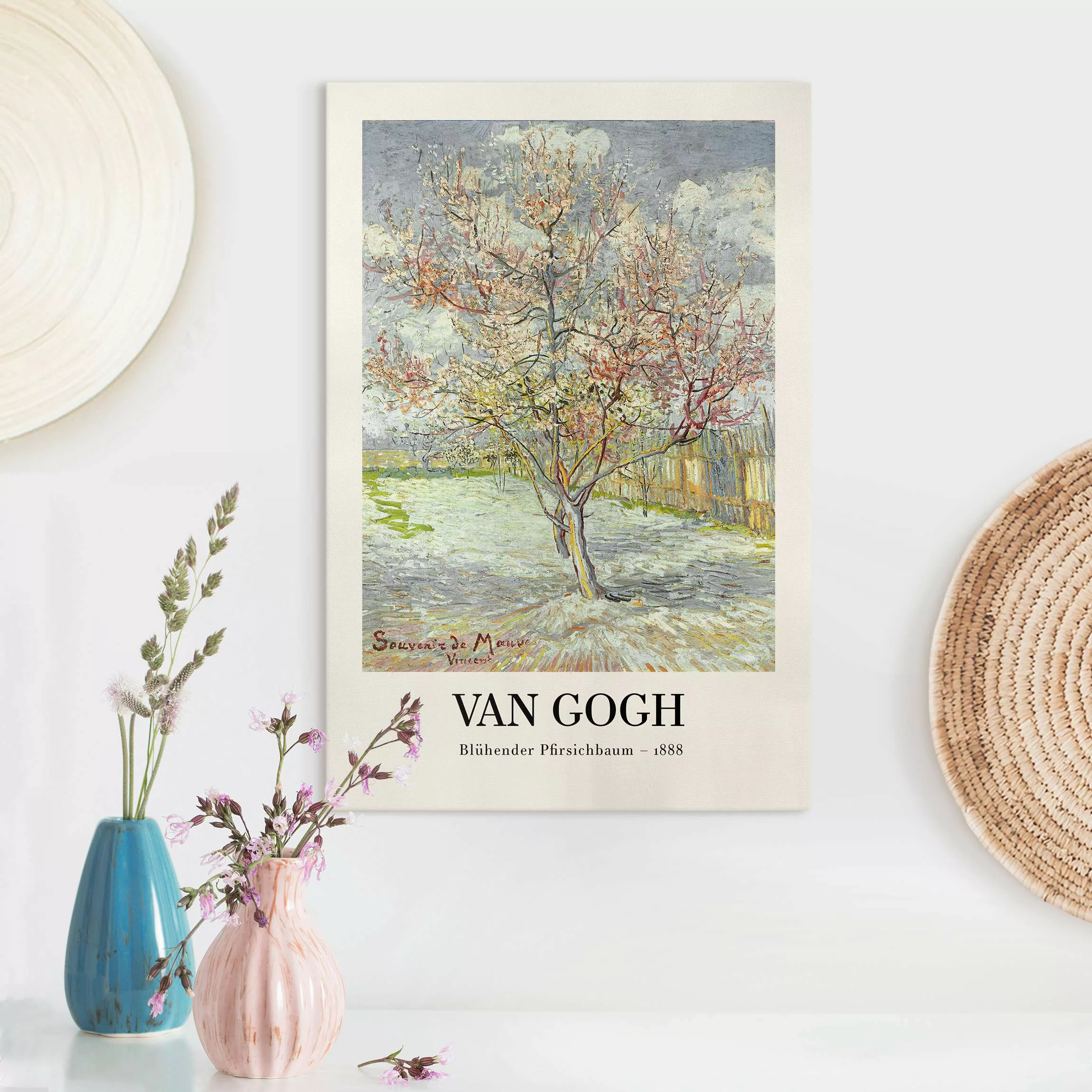 Leinwandbild Vincent van Gogh - Blühender Pfirsichbaum - Museumsedition günstig online kaufen
