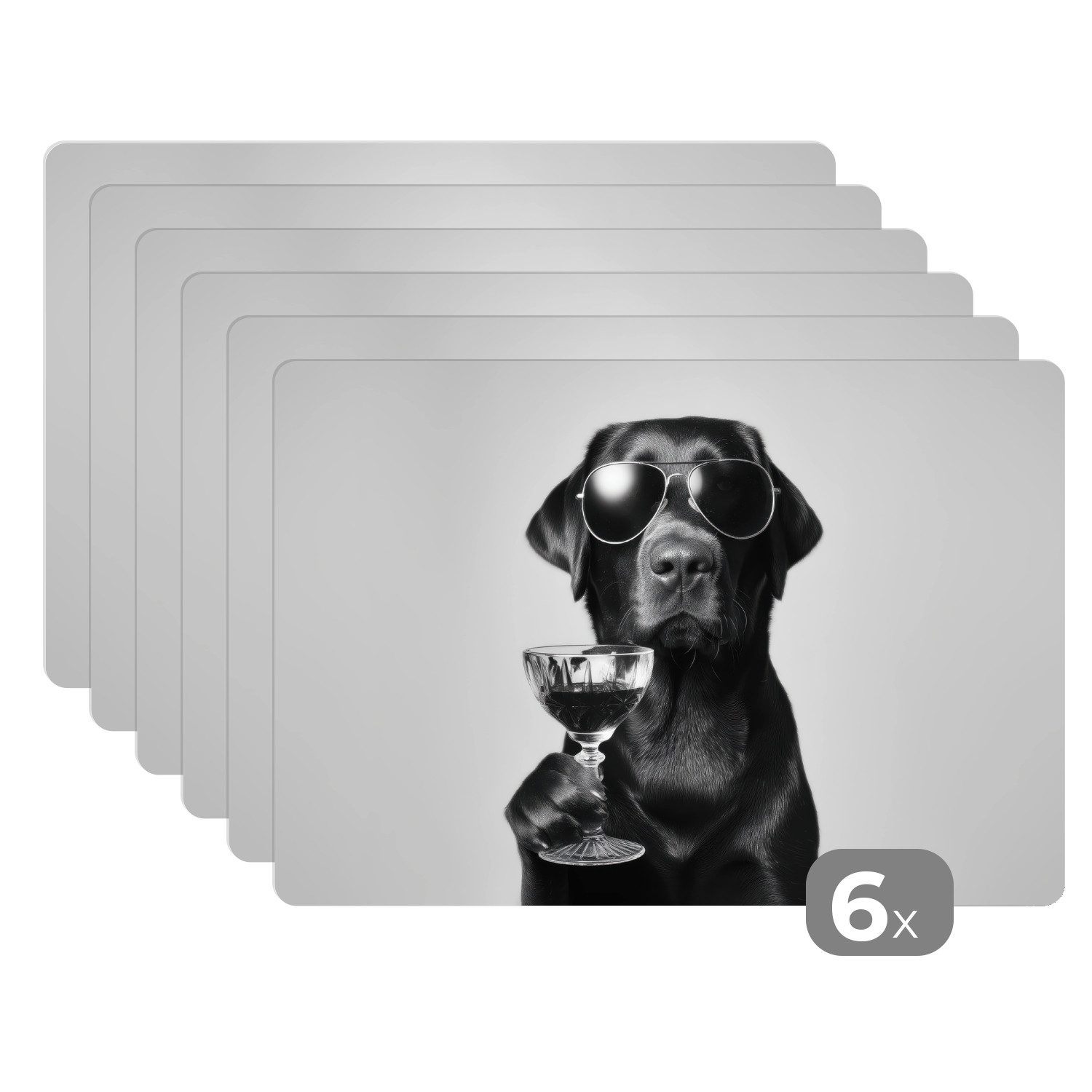 MuchoWow Platzset Hund - Schwarz - günstig online kaufen