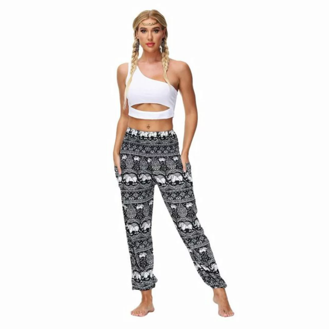 AUKUU Loungepants Yogahose, weite, lockere Haremshose, modische Urlaubsklei günstig online kaufen