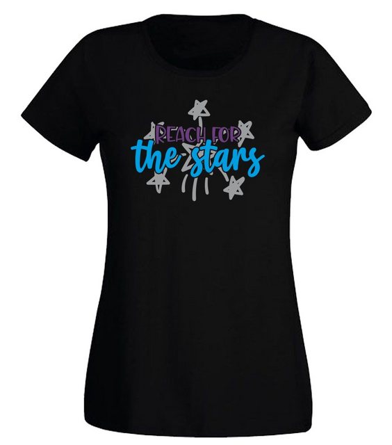 G-graphics T-Shirt Damen T-Shirt - Reach for the stars Slim-fit-Shirt, mit günstig online kaufen