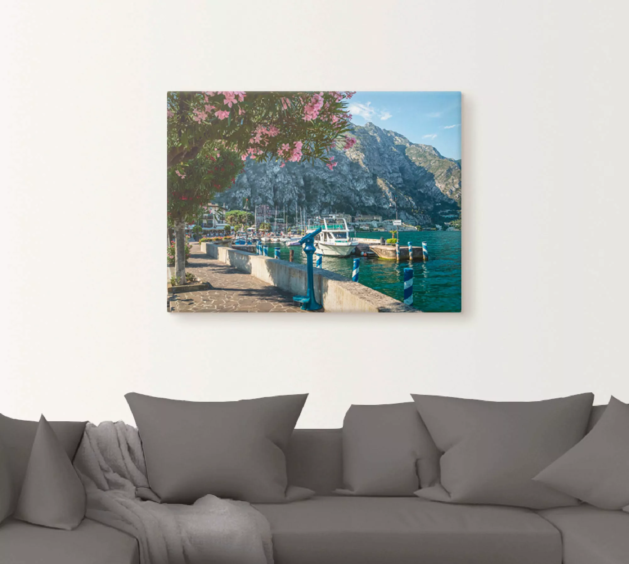 Artland Leinwandbild »Gardasee Hafen Limone sul Garda I«, Europa, (1 St.), günstig online kaufen