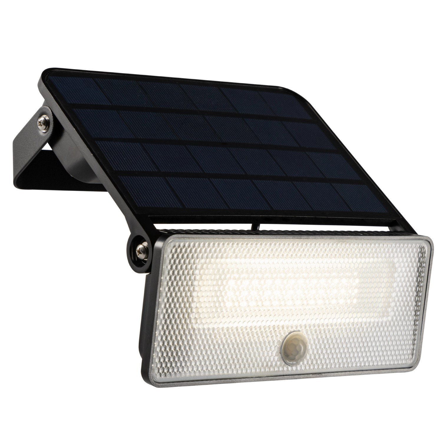 LED's Work Solar-Außenleuchte mit Sensor 12 W 1.600 lm 4.000 K IP54 Schwarz günstig online kaufen