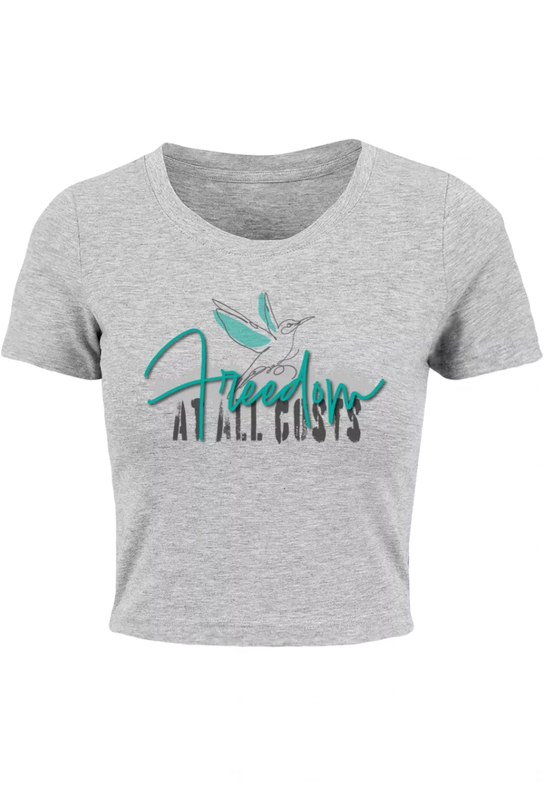 Merchcode T-Shirt "Merchcode Damen Ladies Freedom At All Costs Cropped Tee" günstig online kaufen