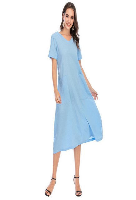 SEGUEN Sommerkleid Frühlings-Retro-Damenbekleidung im literarischen und nat günstig online kaufen