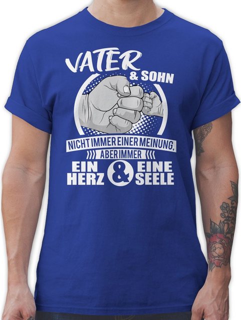 Shirtracer T-Shirt Vater & Sohn Immer ein Herz & eine Seele Partner-Look Fa günstig online kaufen