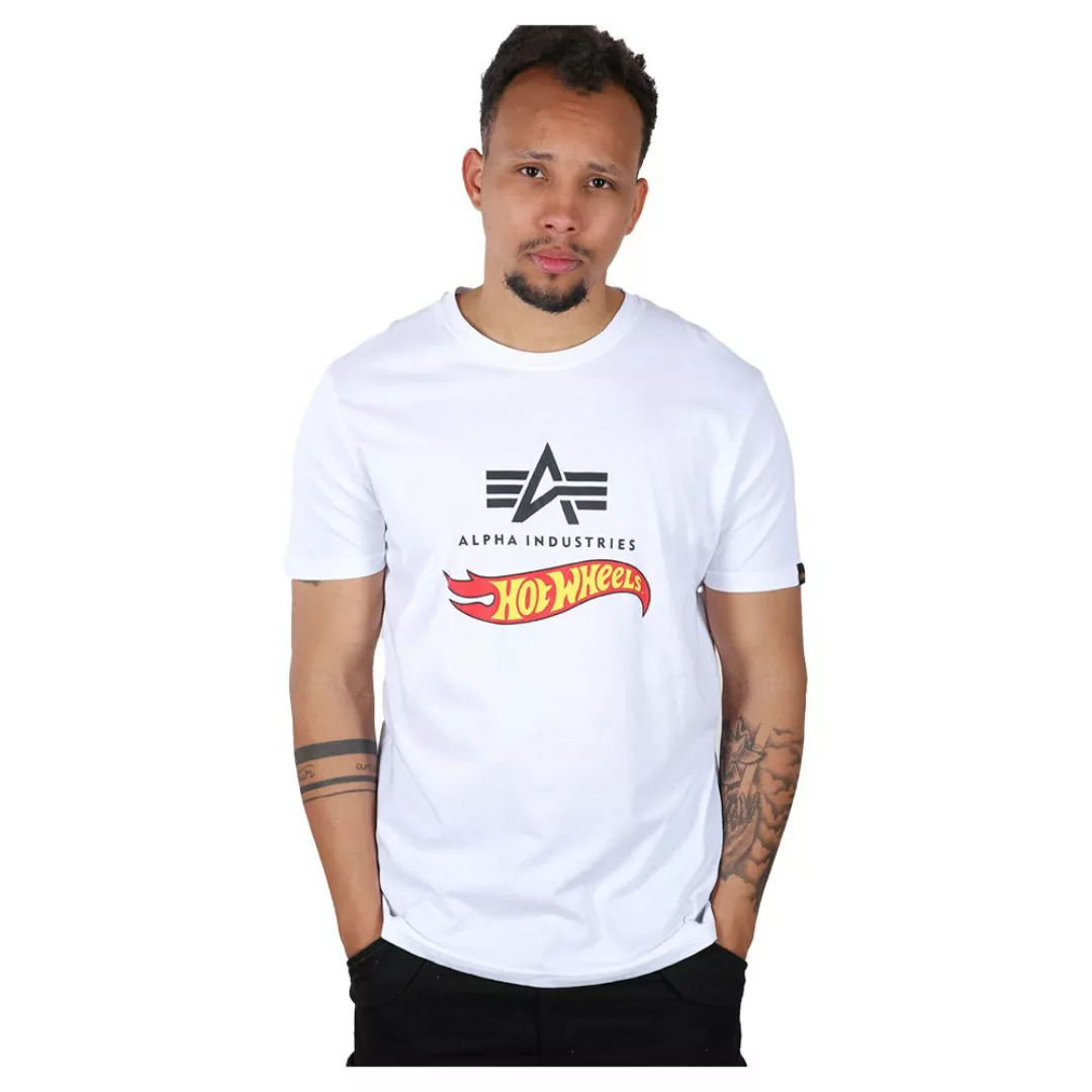 Alpha Industries Hot Wheels Flag Kurzärmeliges T-shirt M White günstig online kaufen