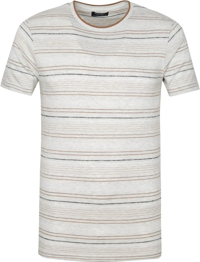 Dstrezzed T Shirt Streifen Hellgrau - Größe M günstig online kaufen