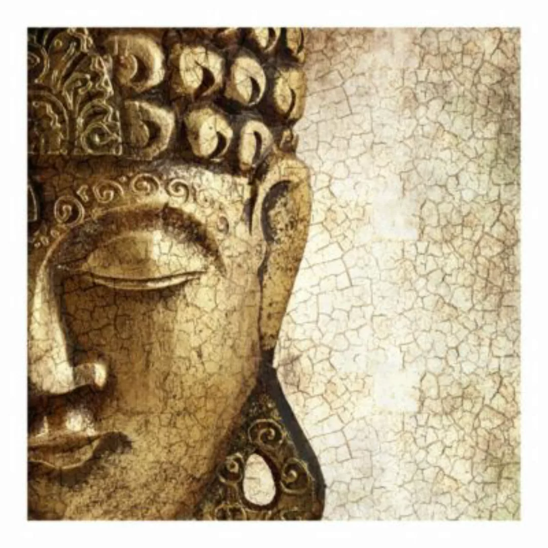 Bilderwelten Fototapete Vintage Buddha gold Gr. 336 x 336 günstig online kaufen