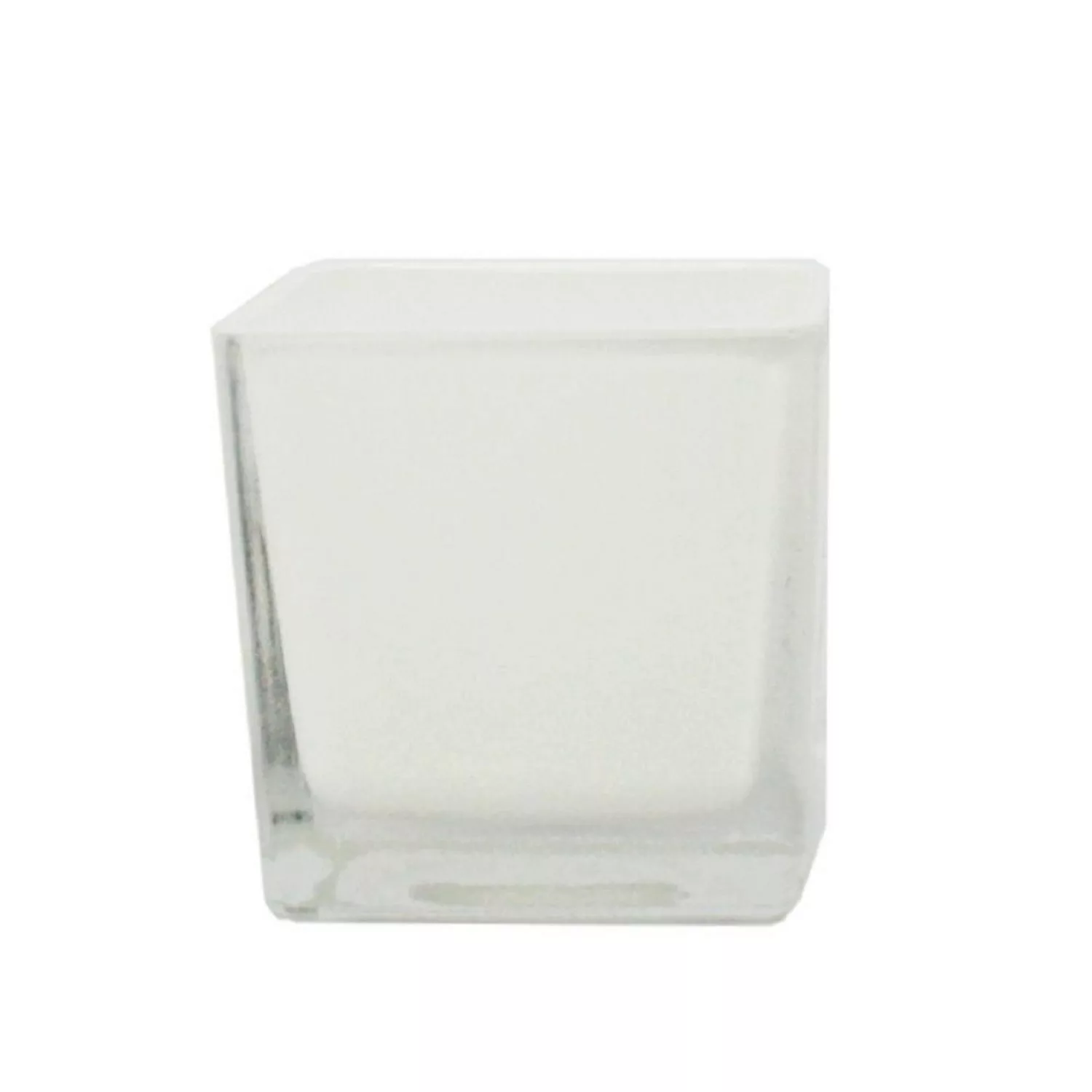 Exotenherz Übertopf Glas-Würfel 6x6x6cm Weiß günstig online kaufen