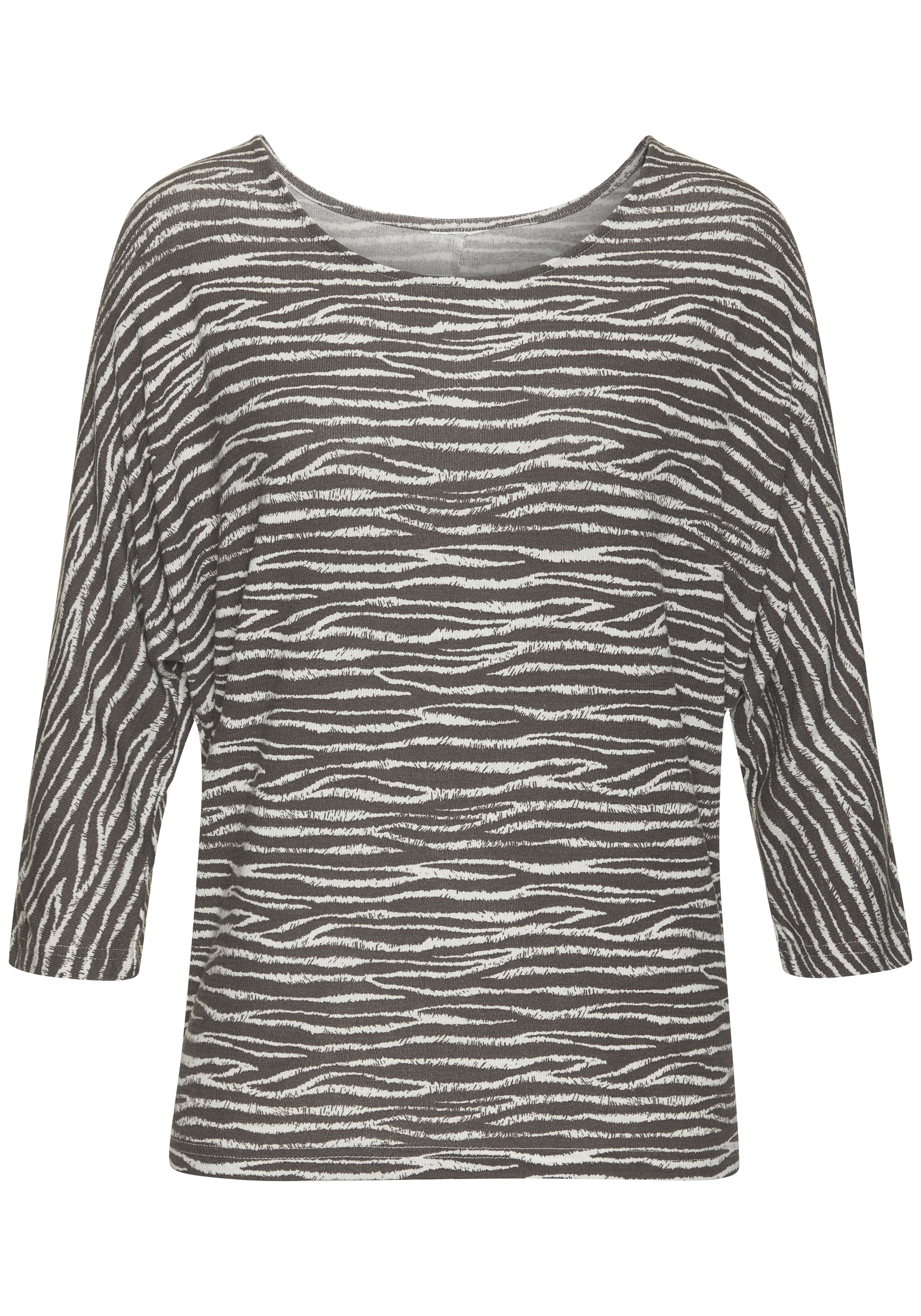 LASCANA 3/4-Arm-Shirt "mit modischem Zebra-Muster", aus weichem Viskose-Str günstig online kaufen
