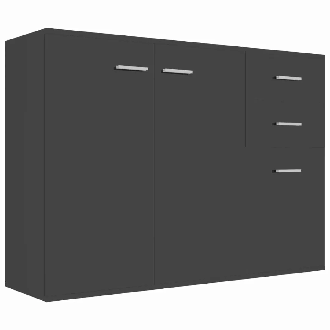 Sideboard Hochglanz-schwarz 105x30x75 Cm Spanplatte günstig online kaufen