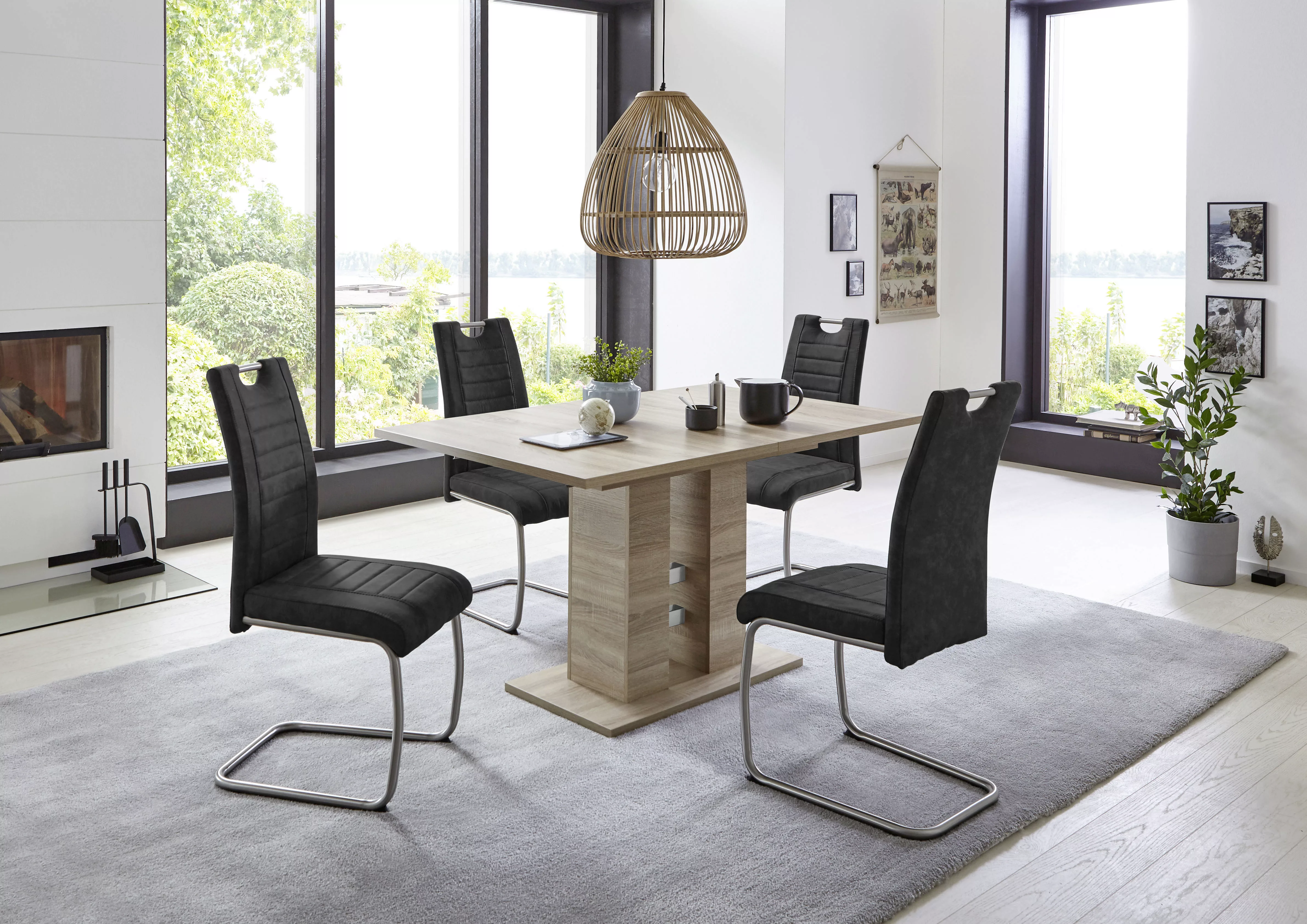 HELA Essgruppe "Ulla", (Set, 5 tlg.), ausziehbar 140 - 220 cm, Edelstahl, 1 günstig online kaufen