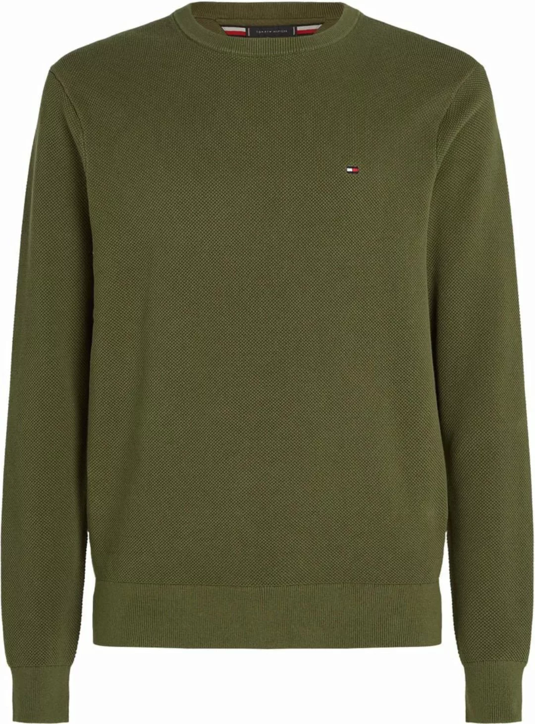 Tommy Hilfiger Sweater Essential Structure Olivgrün - Größe L günstig online kaufen