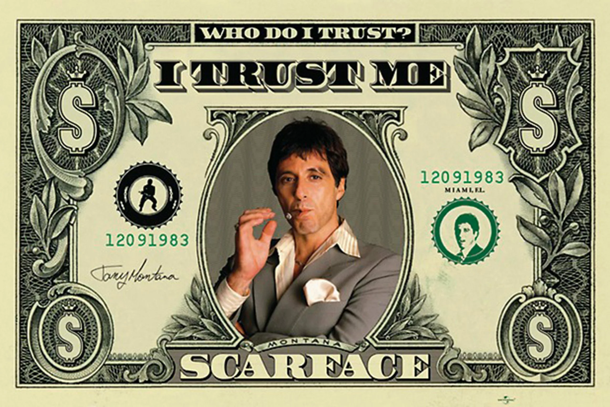 PYRAMID Poster Scarface Dollarschein (Who do günstig online kaufen