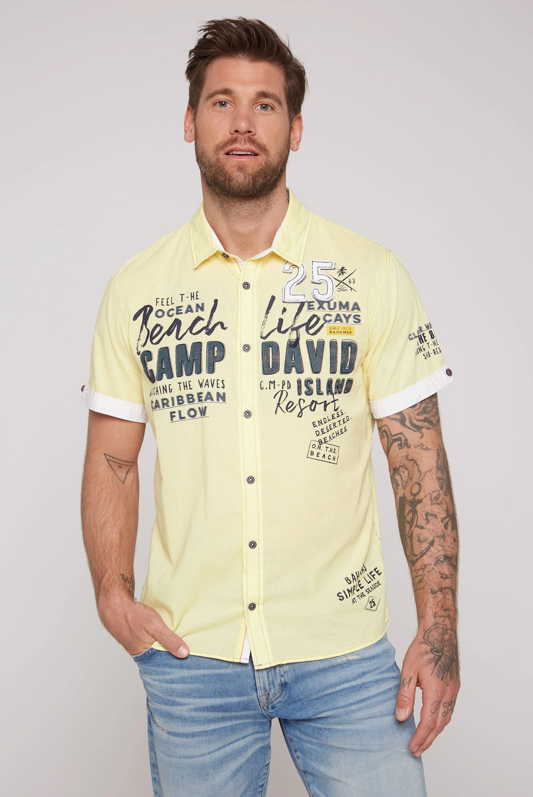 CAMP DAVID Kurzarmhemd günstig online kaufen