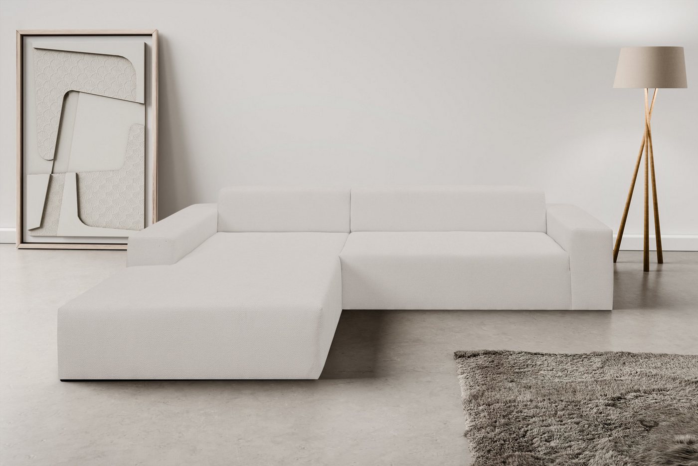 INOSIGN Ecksofa Zeus-XL, Curvy Trend Hocker mit urbaner Optik günstig online kaufen