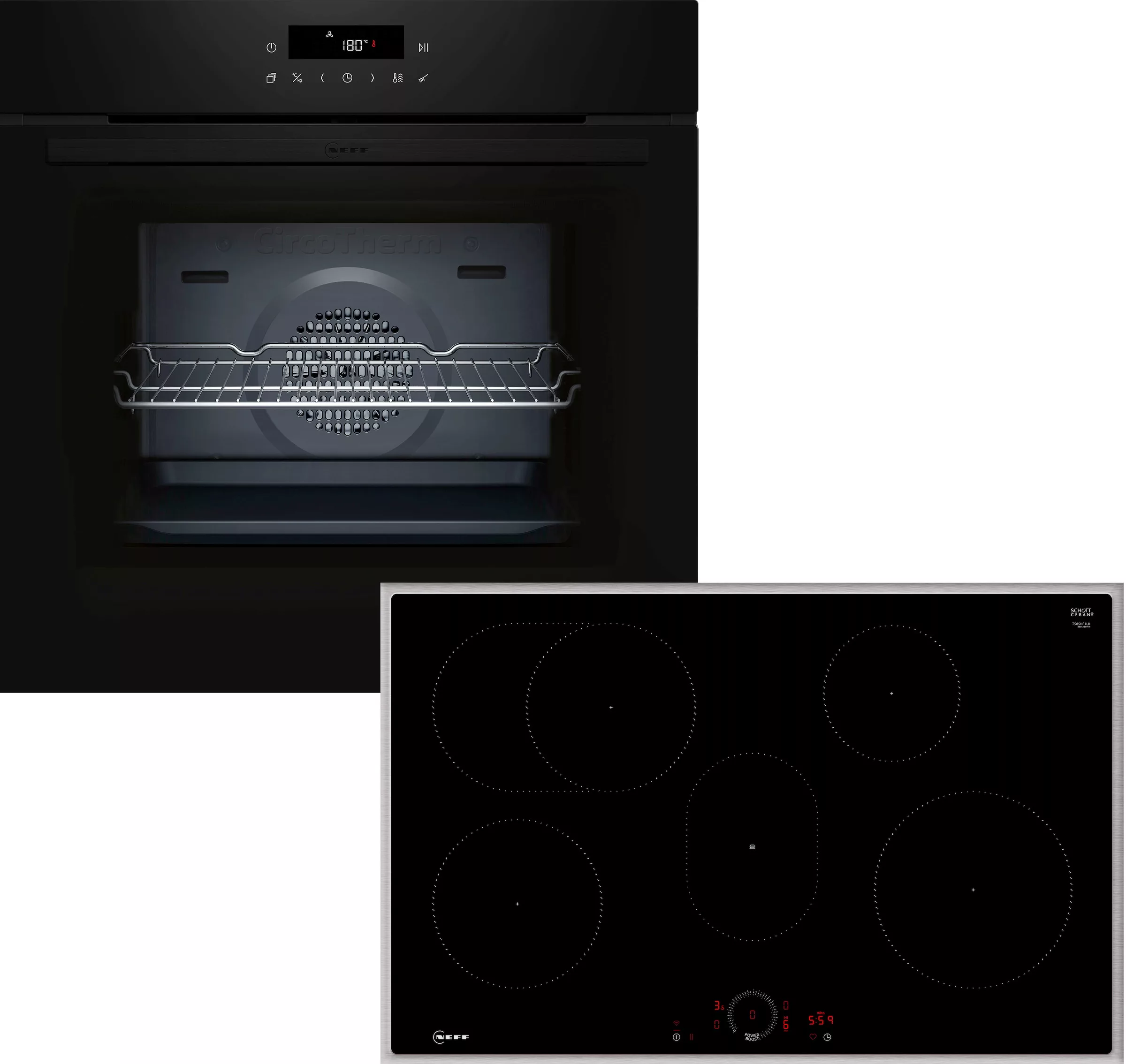 NEFF Backofen-Set »B2CCJ7AK3«, mit Teleskopauszug nachrüstbar, Pyrolyse-Sel günstig online kaufen