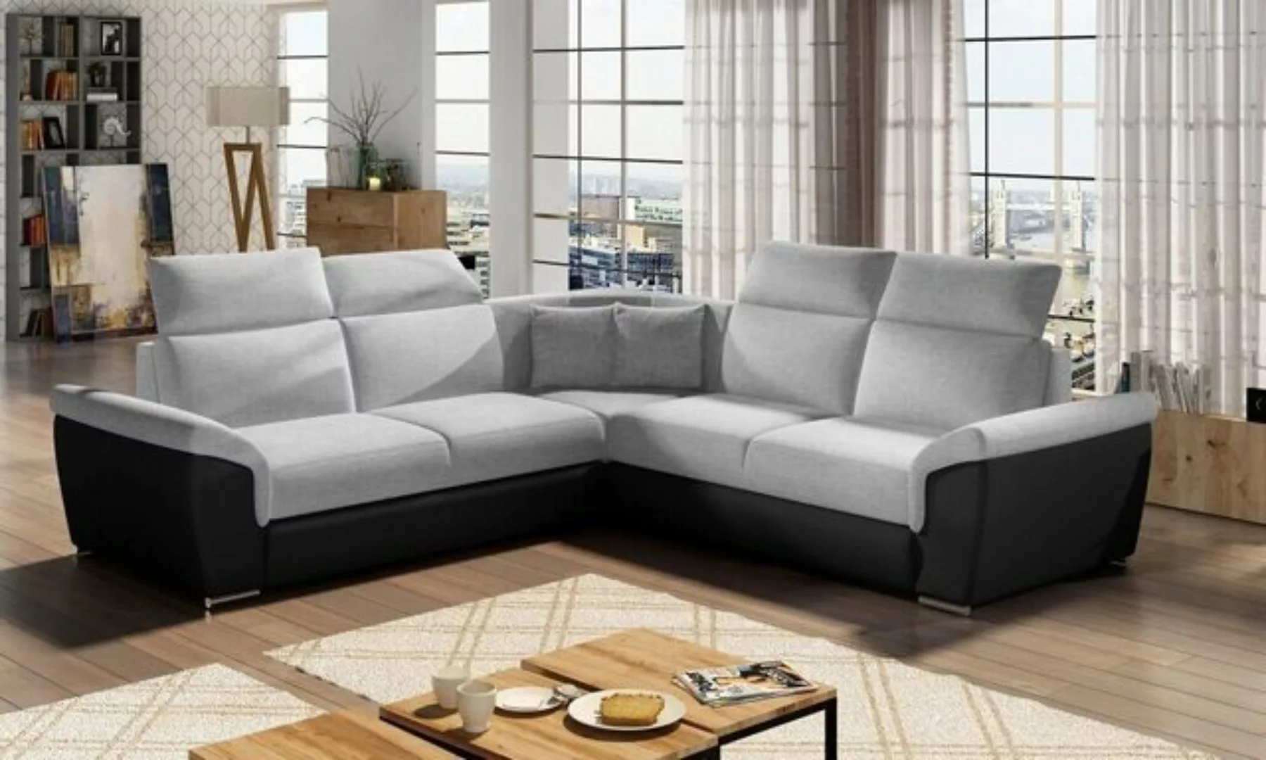 JVmoebel Ecksofa Ecksofa L-Form Wohnlandschaft Designer Sofa Couch Polster, günstig online kaufen