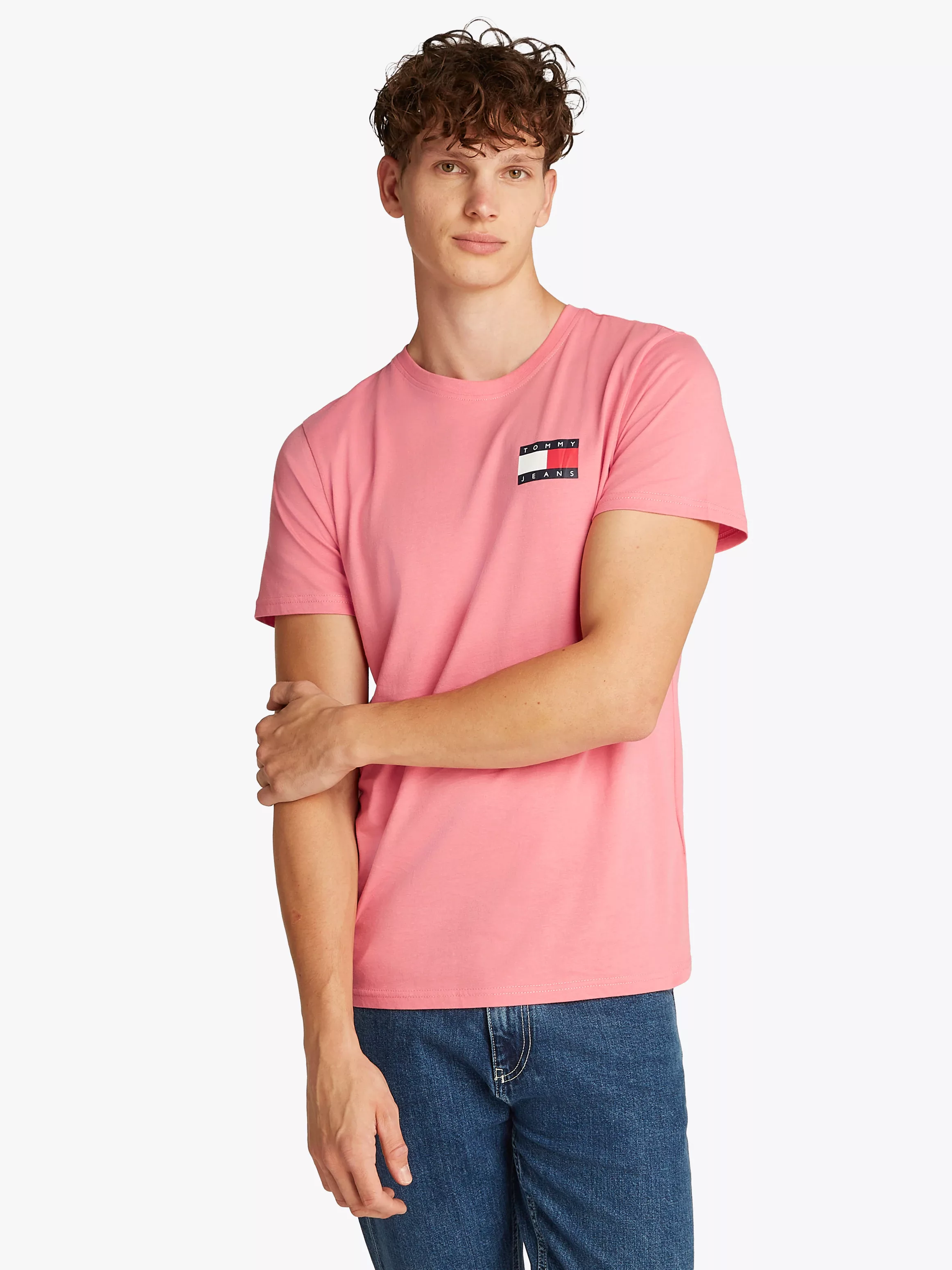 Tommy Jeans T-Shirt "TJM SLIM ESSENTIAL FLAG TEE EXT" günstig online kaufen