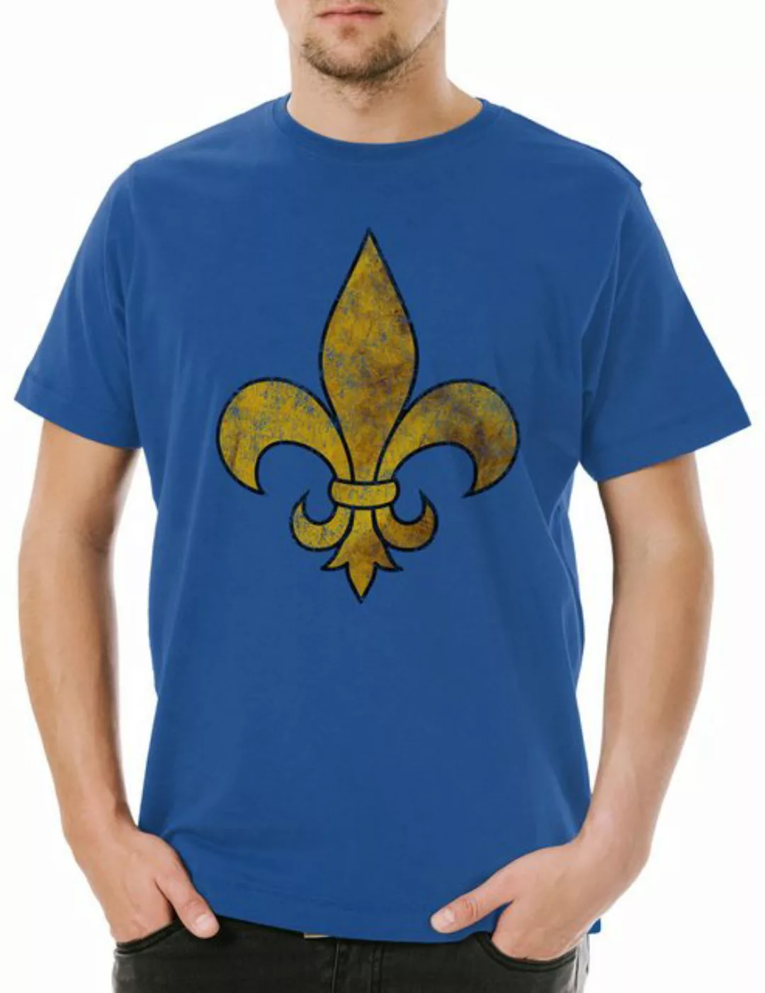 Urban Backwoods Print-Shirt Fleur De Lis Herren T-Shirt Sol Royal Louis Fra günstig online kaufen