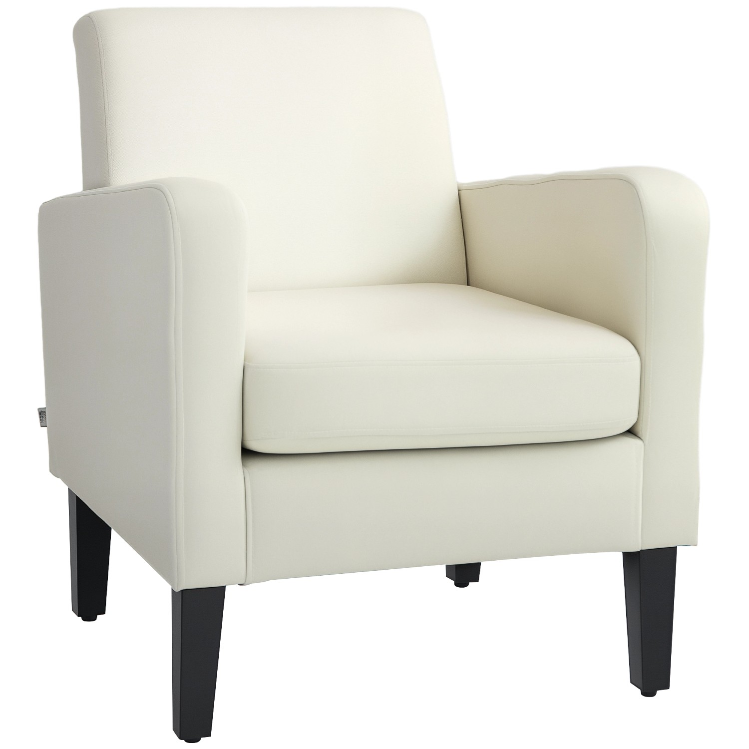 HOMCOM Einzelsessel Polyester Schaumstoff Cremeweiß 66B x 72T x 74H cm günstig online kaufen