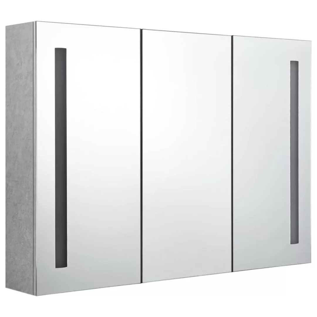 Led-bad-spiegelschrank Betongrau 89x14x62 Cm günstig online kaufen