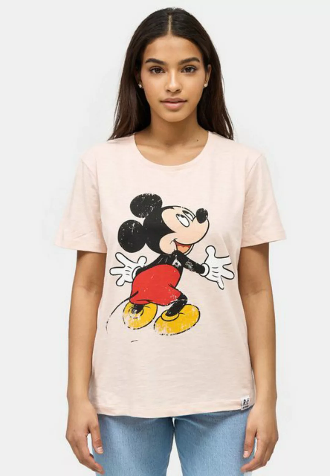 Recovered T-Shirt Mickey Mouse Hug GOTS zertifizierte Bio-Baumwolle günstig online kaufen