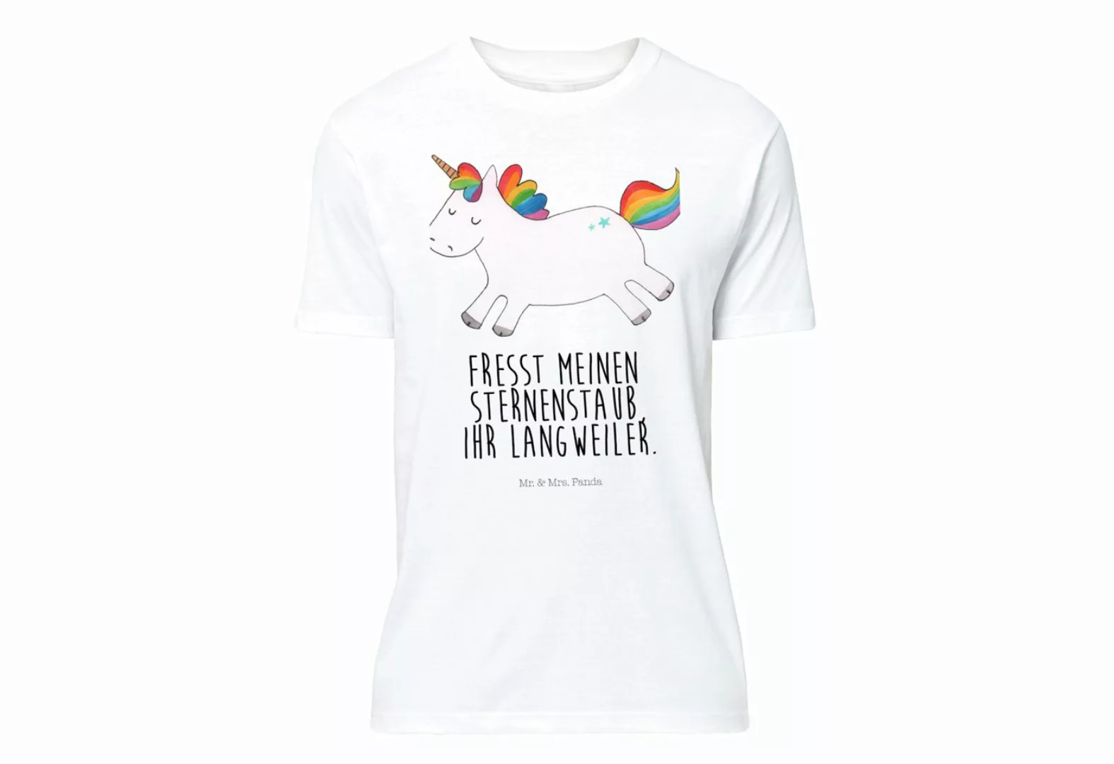 Mr. & Mrs. Panda T-Shirt Einhorn Happy - Weiß - Geschenk, Einhörner, Nachth günstig online kaufen