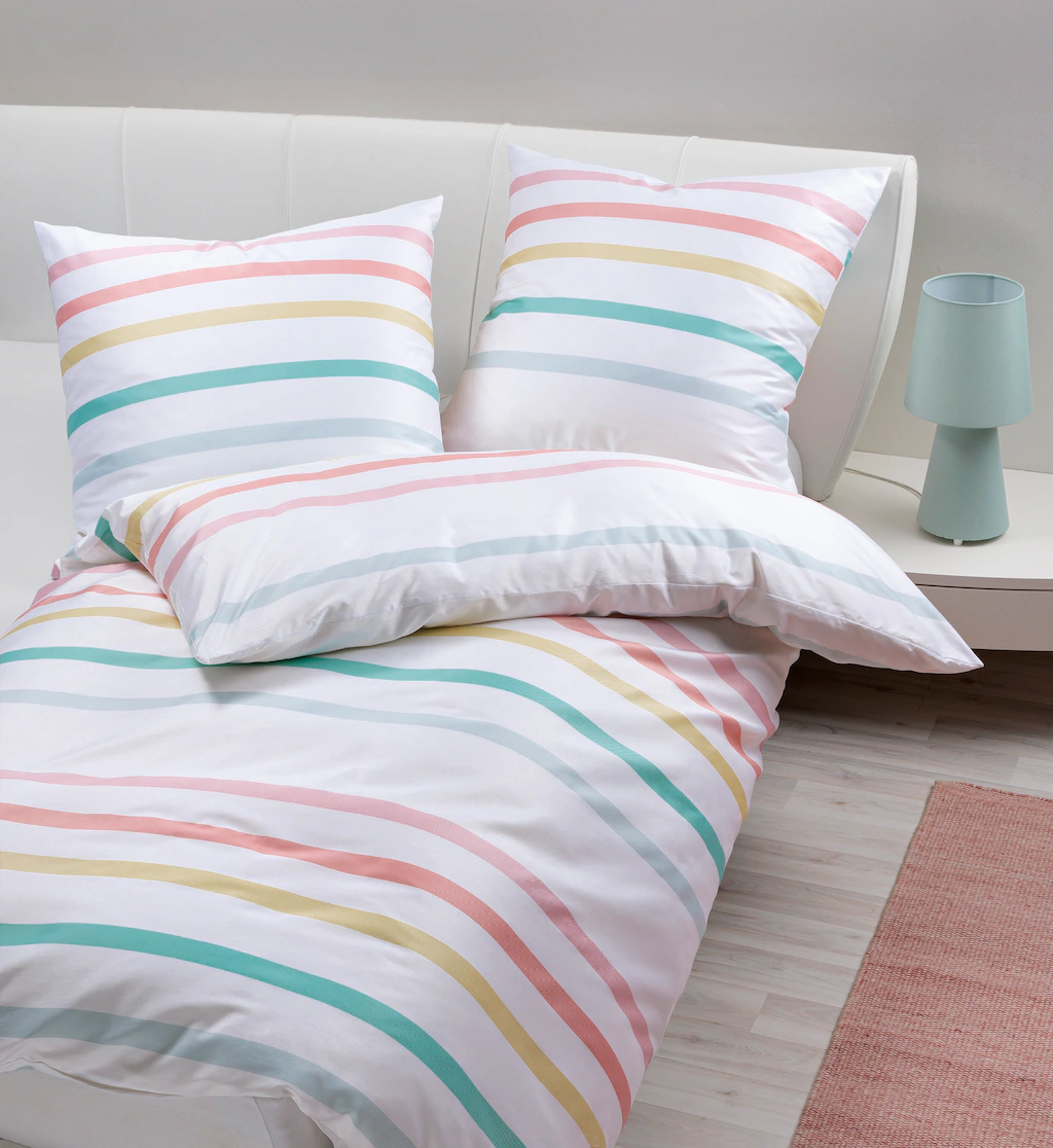 Janine Janine Mako-Satin Bettwäsche J. D. 87101 multicolor Größe:  240x220 günstig online kaufen