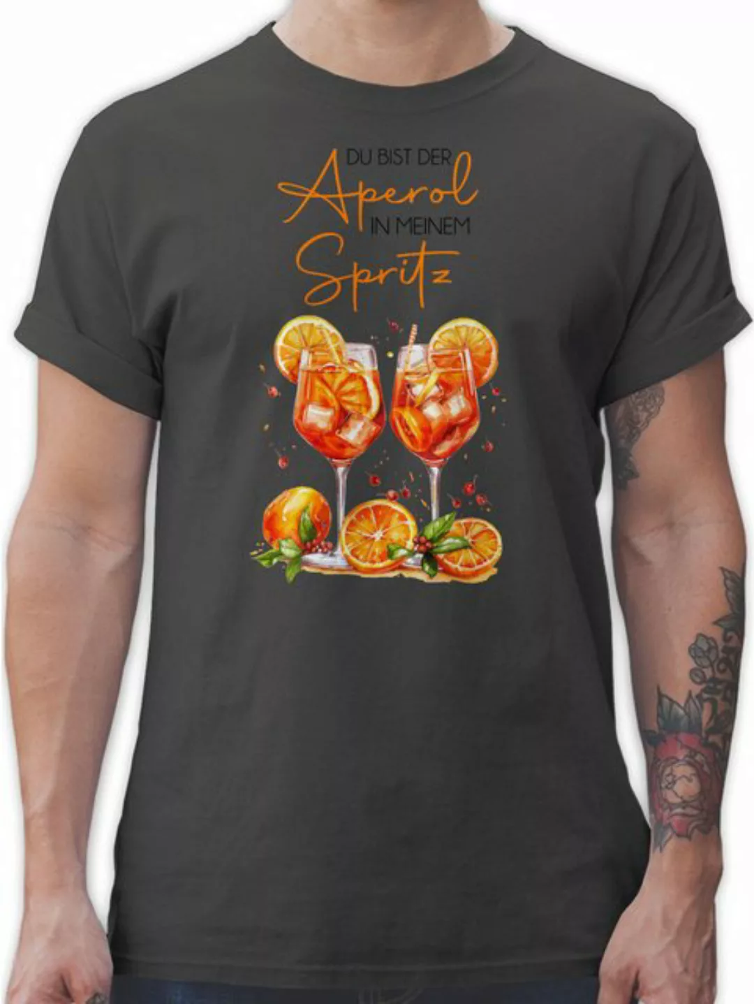 Shirtracer T-Shirt Du bist der Aperol in meinem Spritz, Aperol Spritz Merch günstig online kaufen