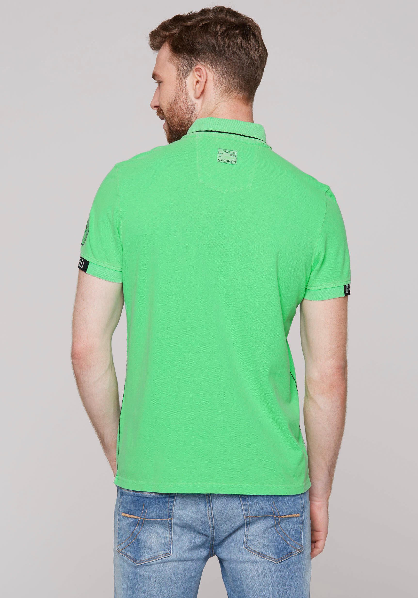CAMP DAVID Poloshirt mit Logo-Applikationen günstig online kaufen
