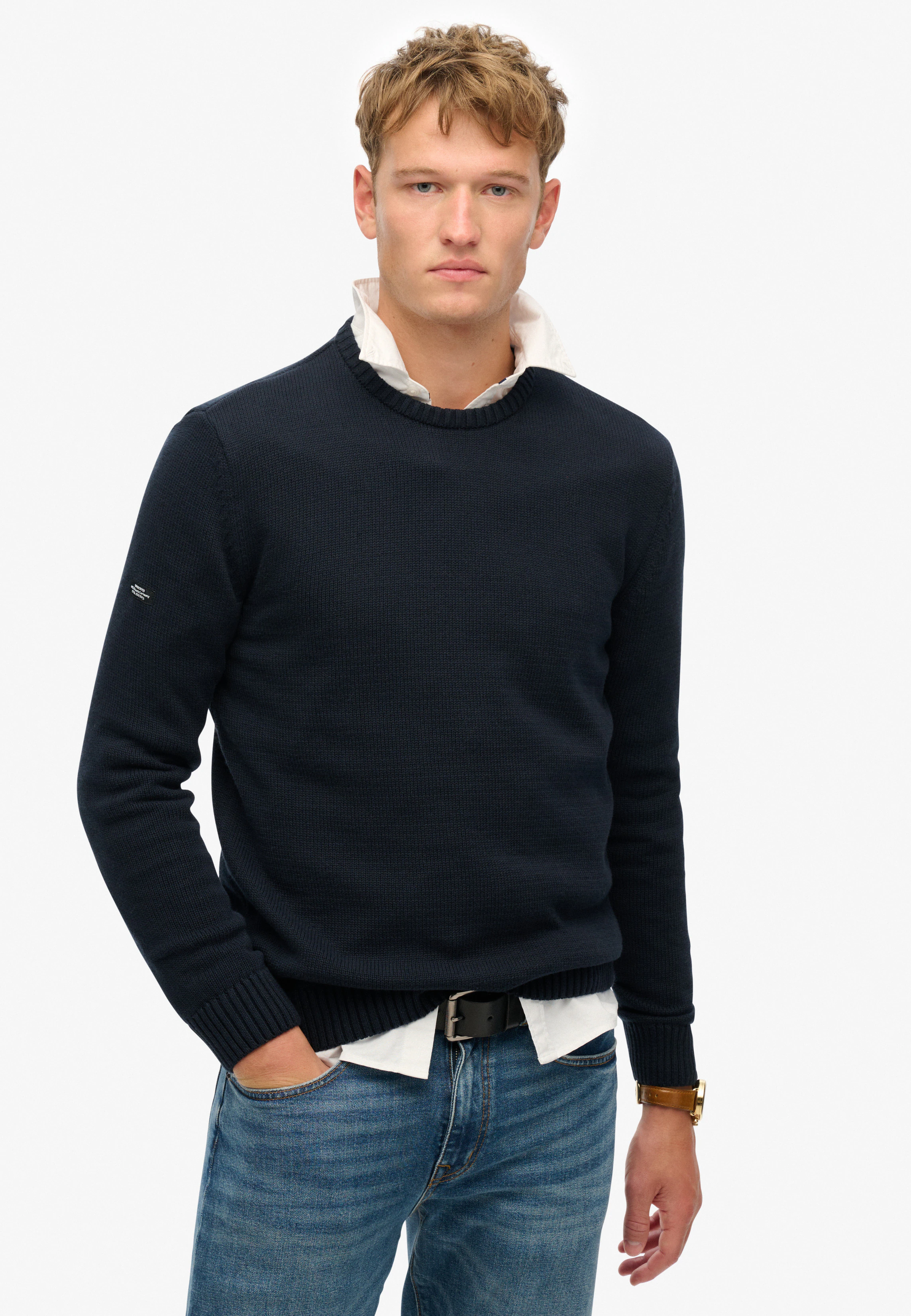 Superdry Strickpullover COTTON CLASSICS KNIT CREW günstig online kaufen