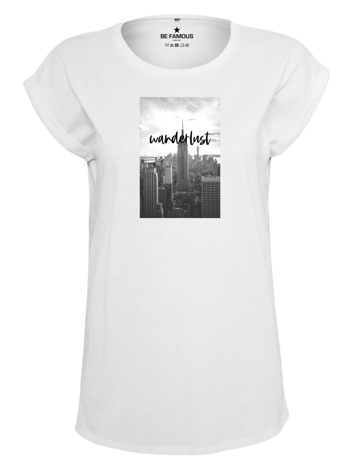Be Famous Print-Shirt Classic Roll Up günstig online kaufen