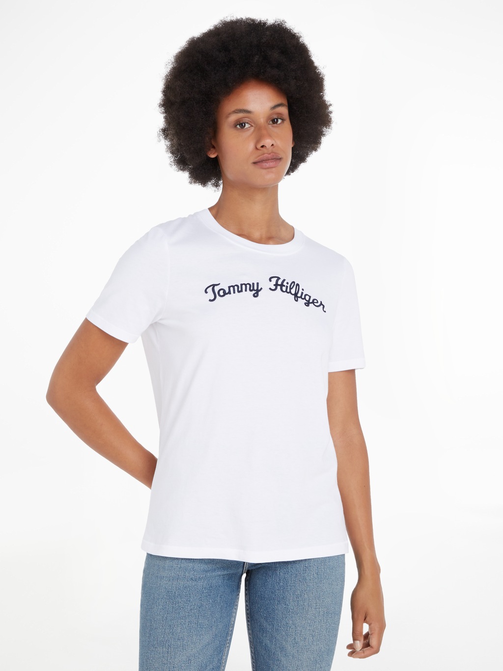 Tommy Hilfiger Kurzarmshirt "REG SCRIPT C-NK SS", mit Tommy Hilfiger Script günstig online kaufen