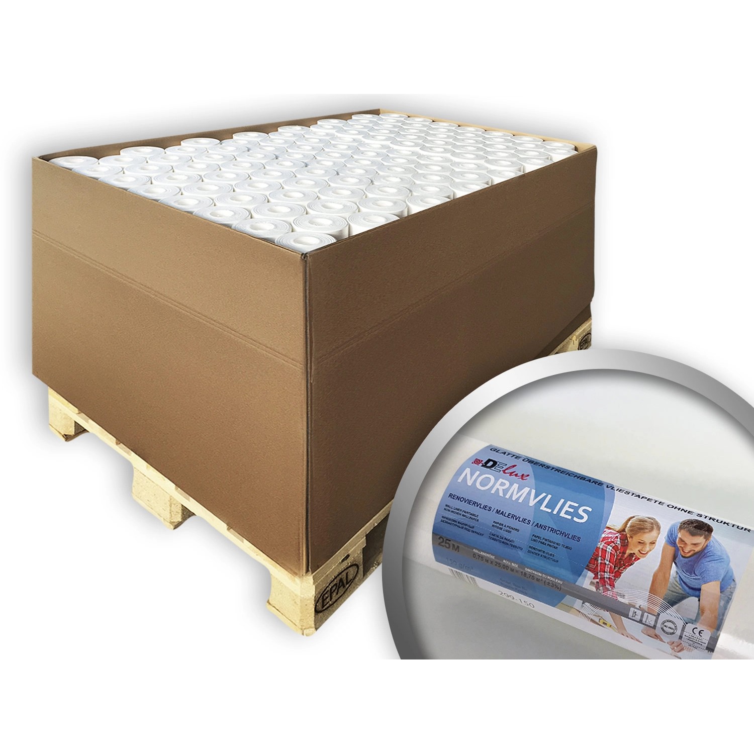 PROFHOME Renoviervlies NORMVLIES 150 g Malervlies Anstrich-Vlies Weiß 1 Pal günstig online kaufen