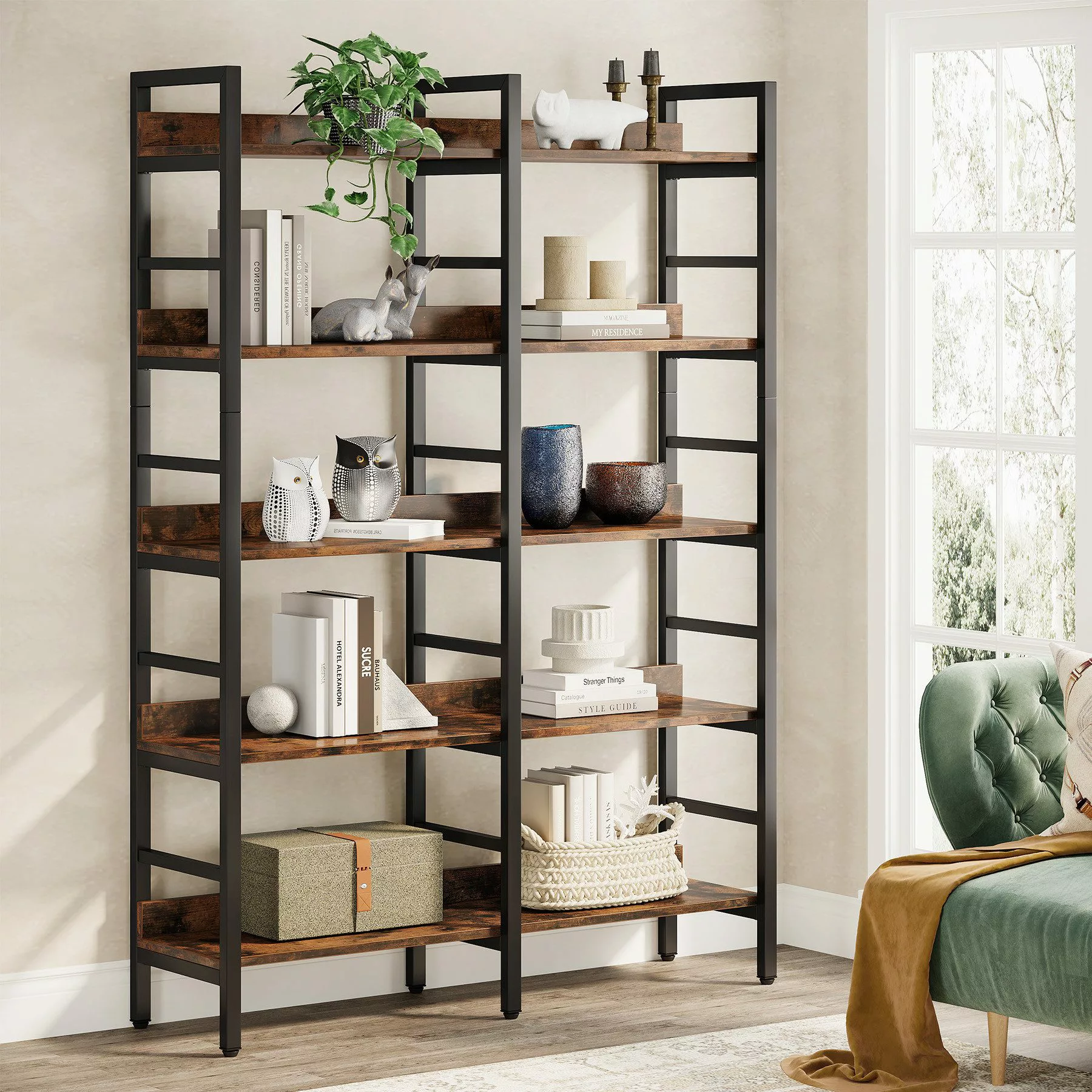 Tribesigns Bücherregal 5-stöckiges Regal, 180 x günstig online kaufen